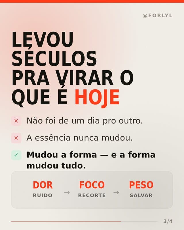 Slide 3 de carrossel real gerado na Lyl: argumento central