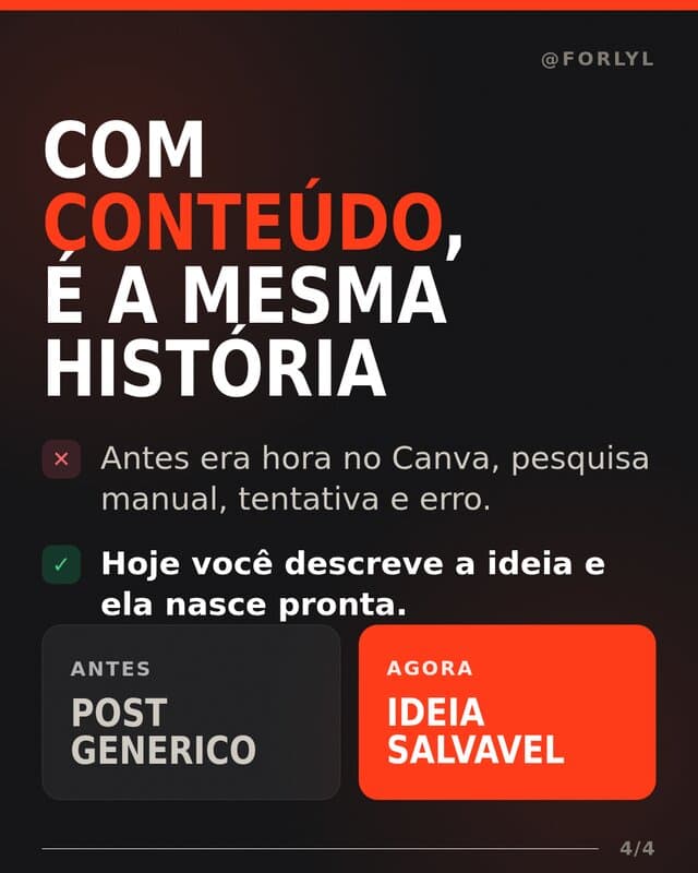 Slide 4 de carrossel real gerado na Lyl: fechamento com chamada